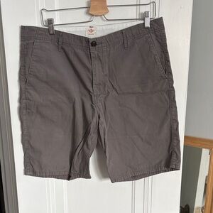 Dockers Men's Flat Front Shorts in Charcoal Gray